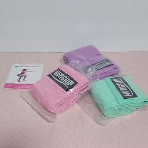 NVRGIUP Hip Resistance Bands Set - Pink, Purple, Green NWT